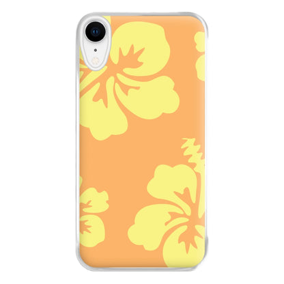 Orange And Yellow Hawaiian Flowers Pattern Phone Case for iPhone XR