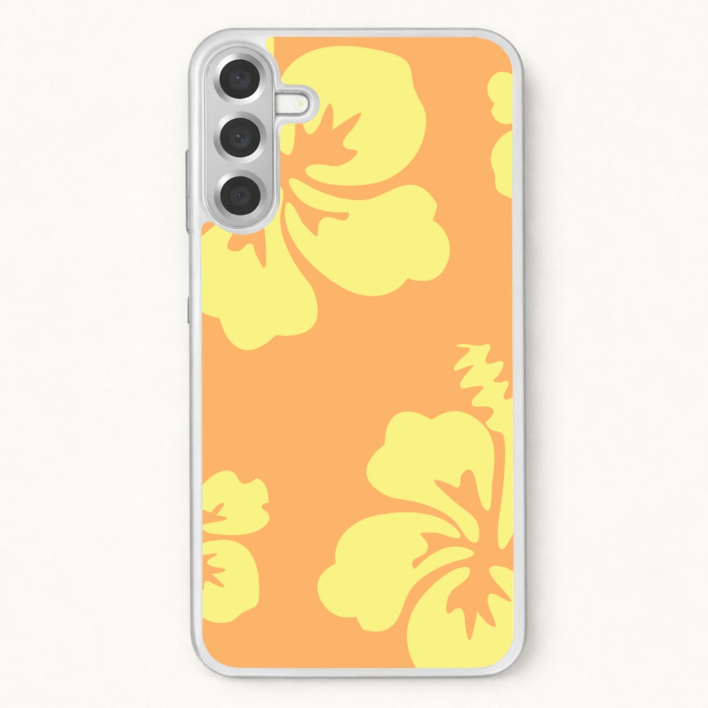 Orange And Yellow Hawaiian Flowers Pattern Phone Case for Galaxy A17