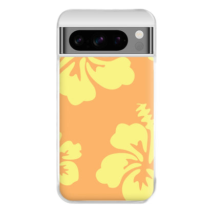 Orange And Yellow Hawaiian Flowers Pattern Phone Case for Google Pixel 8 Pro