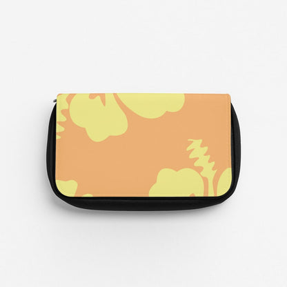 Orange And Yellow Hawaiian Flowers Pattern Pencil Case