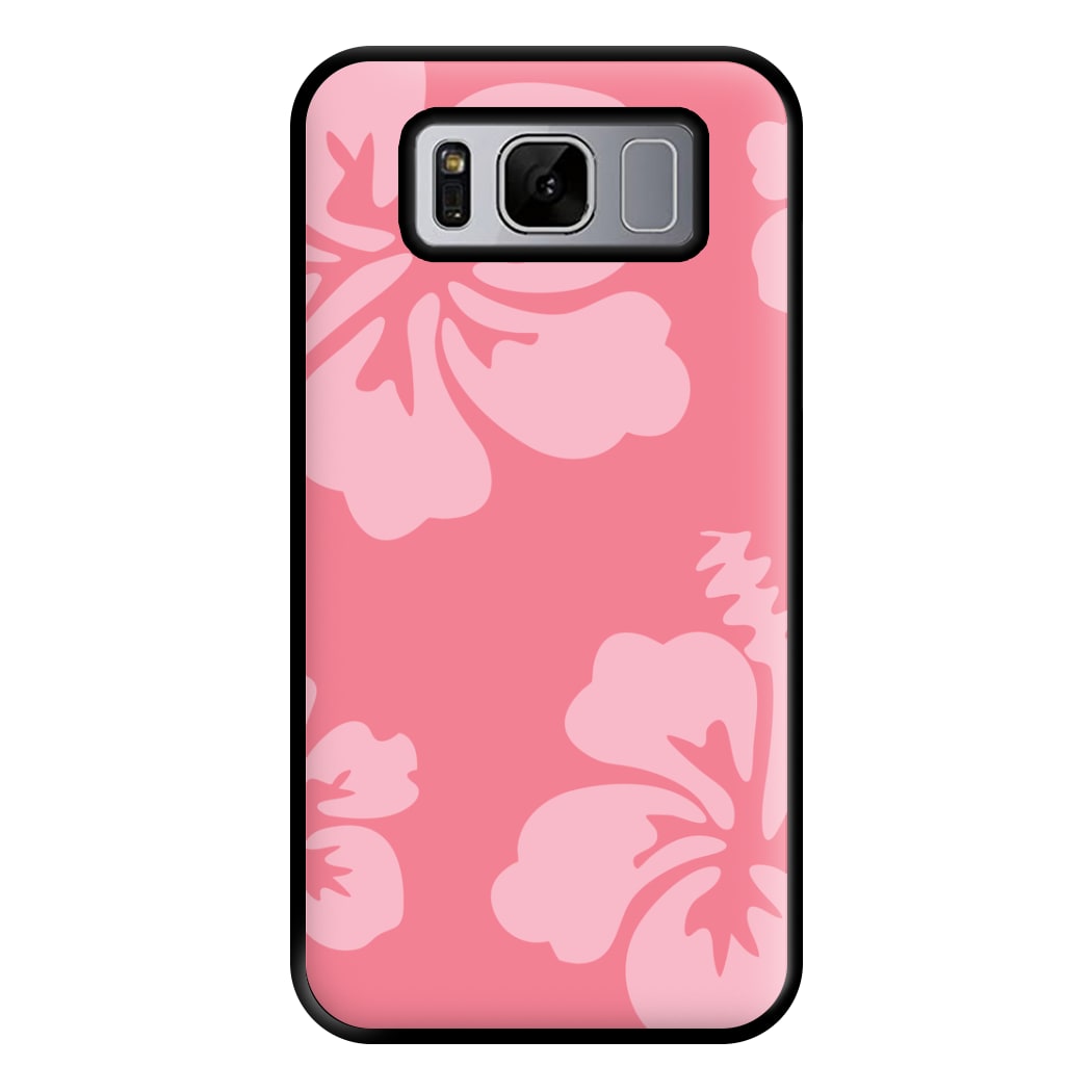 Pink Hawaiian Flowers Pattern Phone Case for Galaxy S8 Plus