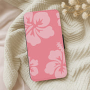 Pink Hawaiian Flowers Pattern Flip / Wallet Phone Case 5