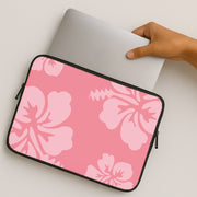 Pink Hawaiian Flowers Pattern Laptop Sleeve 2