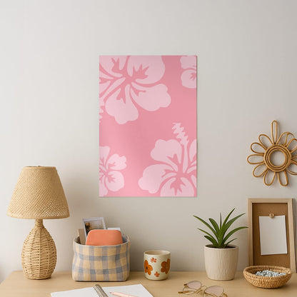 Pink Hawaiian Flowers Pattern Art Print