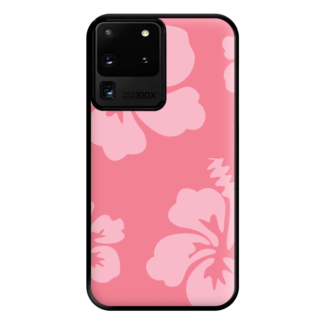Pink Hawaiian Flowers Pattern Phone Case for Galaxy S20 Ultra