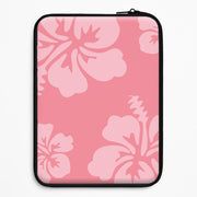 Pink Hawaiian Flowers Pattern Laptop Sleeve 1