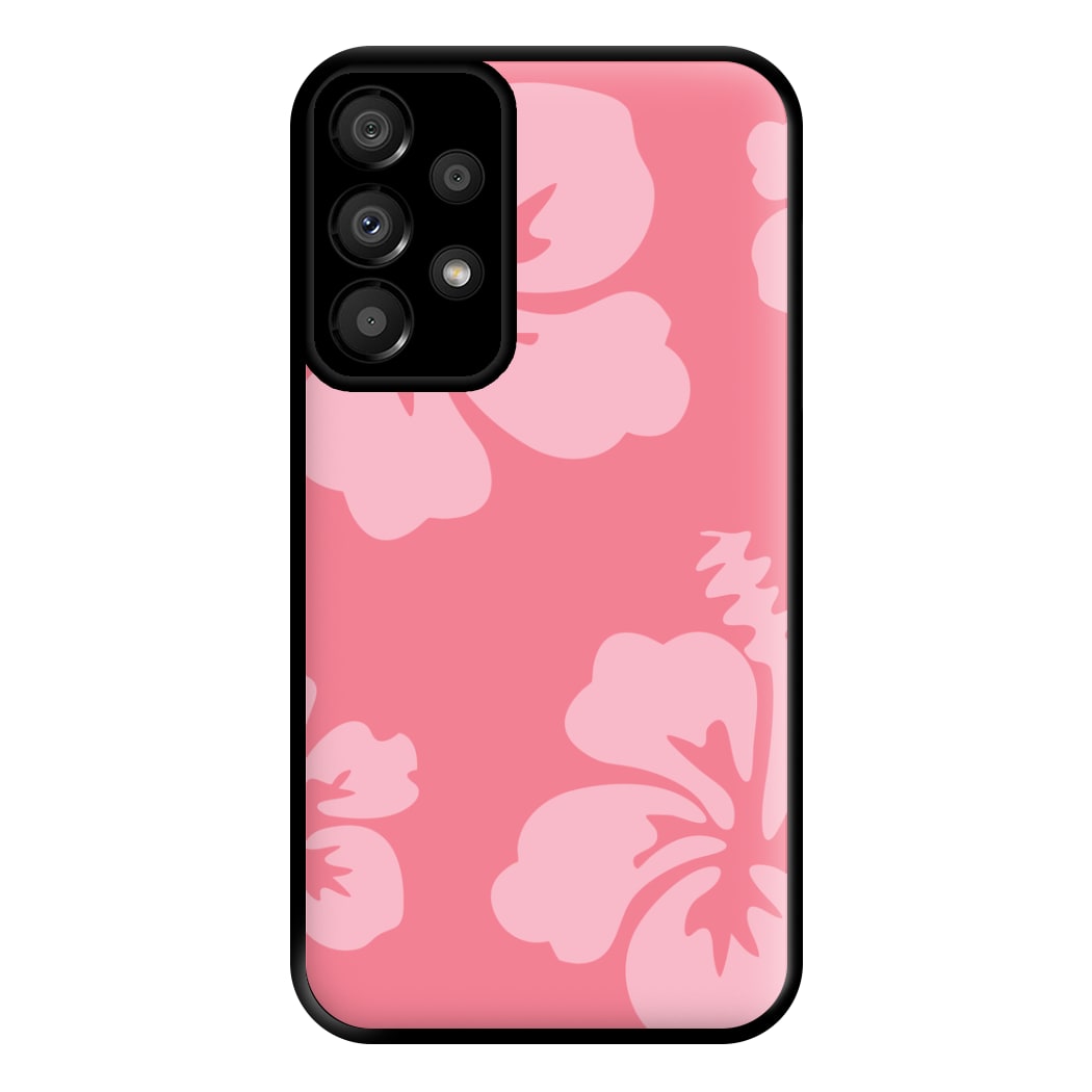 Pink Hawaiian Flowers Pattern Phone Case for Galaxy A33