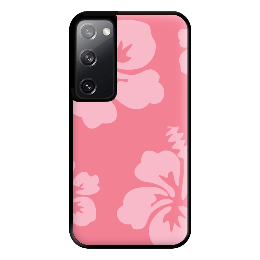 Pink Hawaiian Flowers Pattern Phone Case for Galaxy S20
