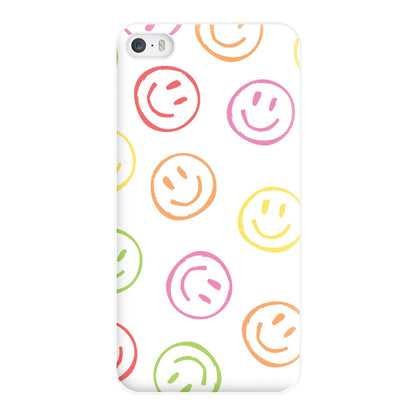 Colourful Sketched Smileys Pattern Phone Case for iPhone 5 / 5s / SE 2016