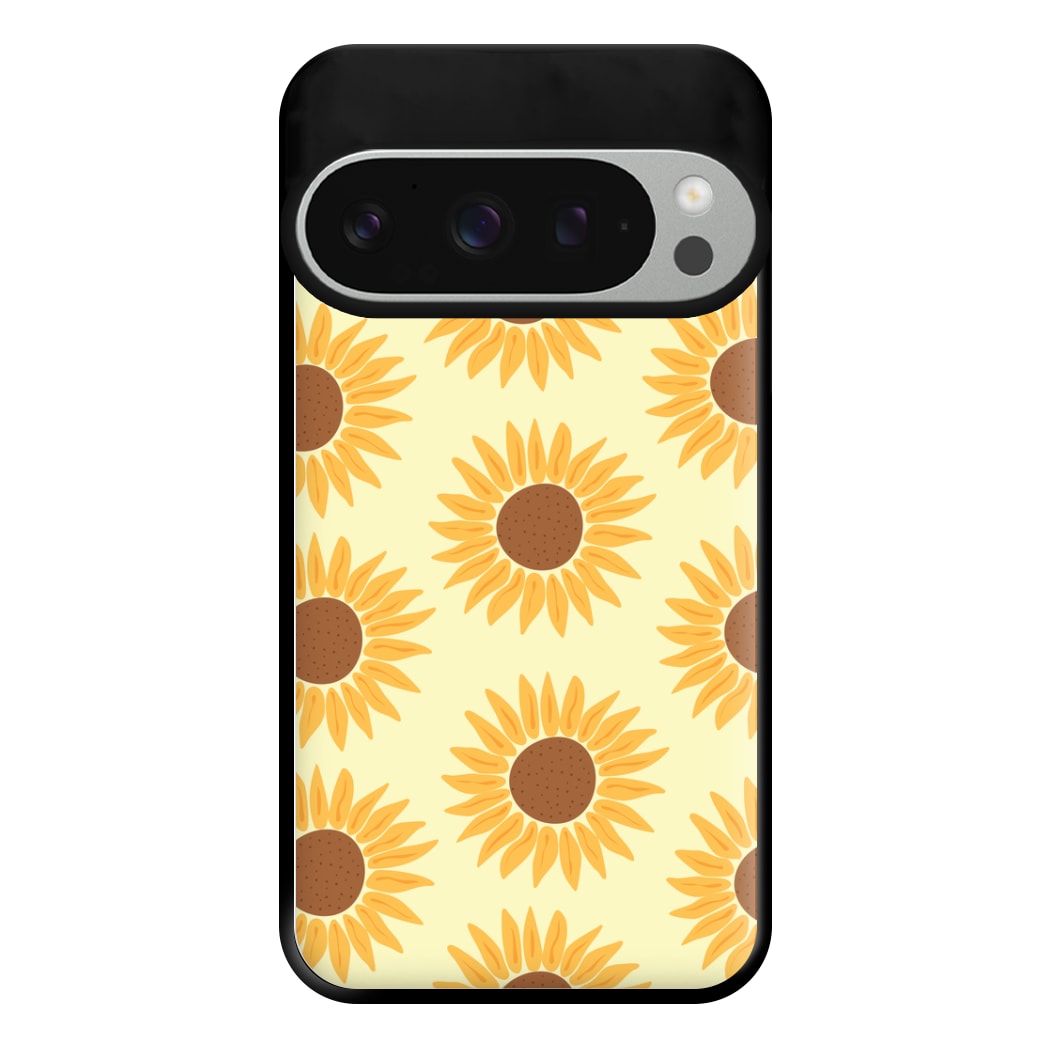 Sunflowers Abstract Pattern Phone Case for Google Pixel 9 Pro XL