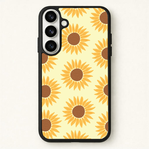 Sunflowers Abstract Pattern Phone Case for Galaxy S26