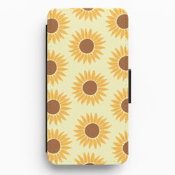 Sunflowers Abstract Pattern Flip / Wallet Phone Case