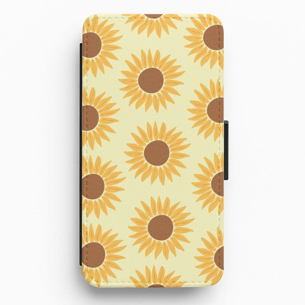 Sunflowers Abstract Pattern Flip / Wallet Phone Case