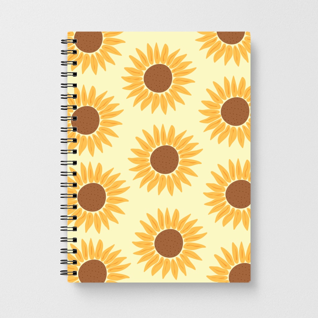 Sunflowers Abstract Pattern Notebook