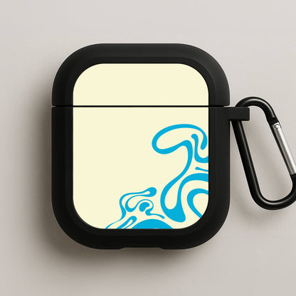 Blue Waves Corner Pattern AirPods Case