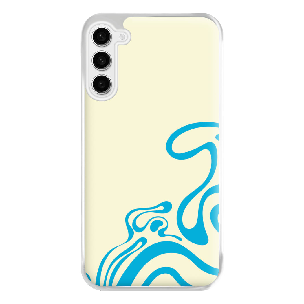 Blue Waves Corner Pattern Phone Case for Galaxy S23FE