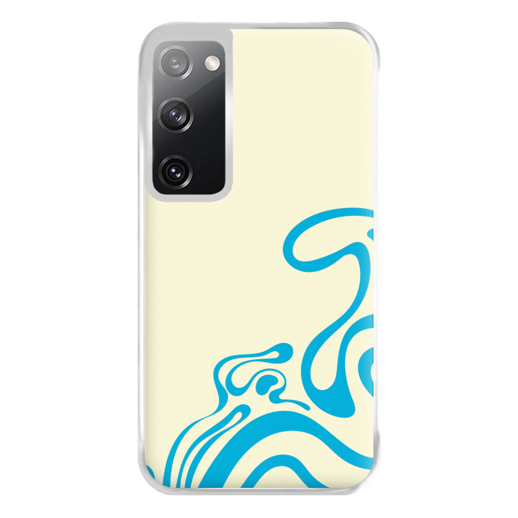 Blue Waves Corner Pattern Phone Case for Galaxy S20