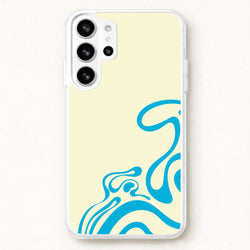 Blue Waves Corner Pattern Phone Case for Galaxy S26 Ultra