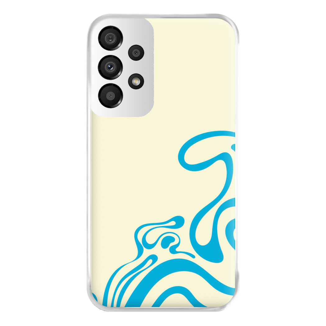 Blue Waves Corner Pattern Phone Case for Galaxy A33
