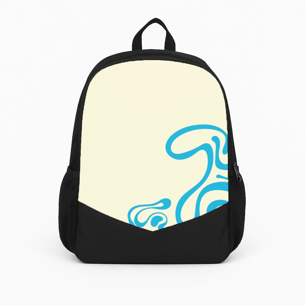 Blue Waves Corner Pattern Backpack