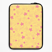 Seashells And Stars Yellow Pattern Laptop Sleeve 2