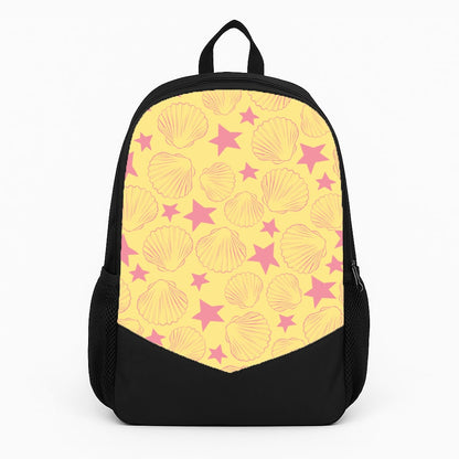 Seashells And Stars Yellow Pattern Backpack