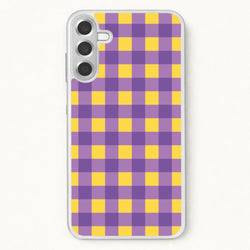 Purple And Yellow Checkered Pattern Phone Case for Galaxy A37