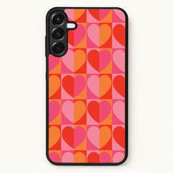 Sunset Hearts Pattern Phone Case for Galaxy A57