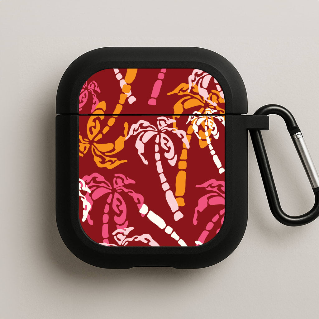 Abstract Palm Trees Pattern AirPods Case