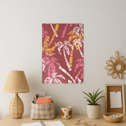 Abstract Palm Trees Pattern Art Print