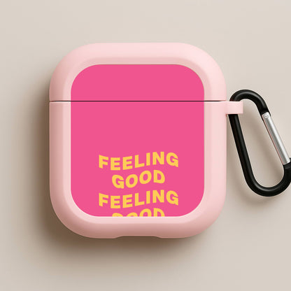Wavey Feeling Good Pink AirPods Case