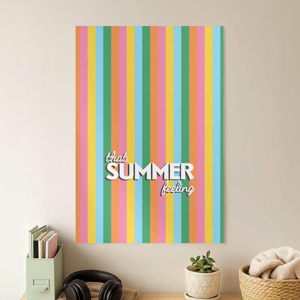 That Summer Feeling Stripes Poster