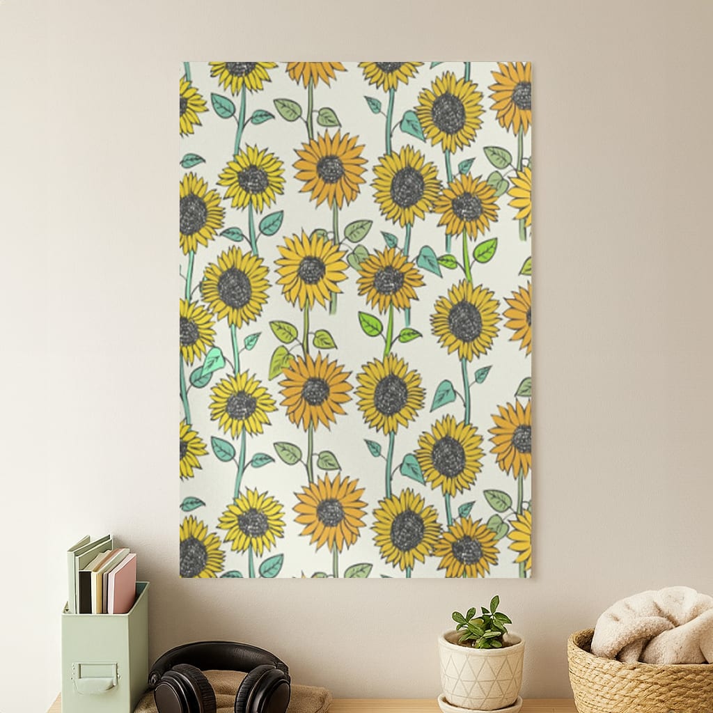 Painted Sunflowers Poster
