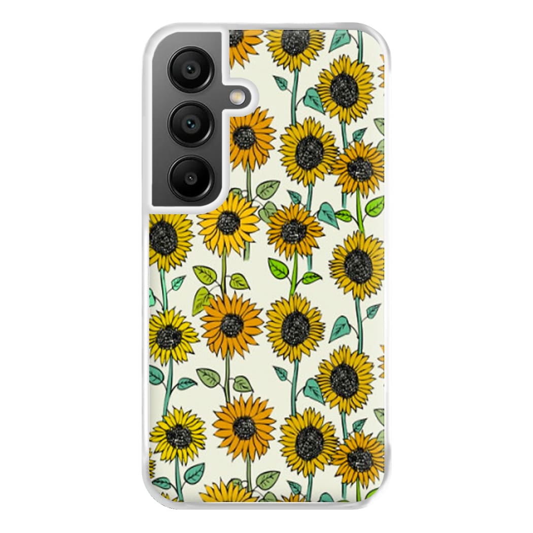 Painted Sunflowers Phone Case for Galaxy A55