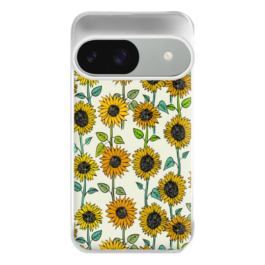 Painted Sunflowers Phone Case for Google Pixel 9 / 9 Pro