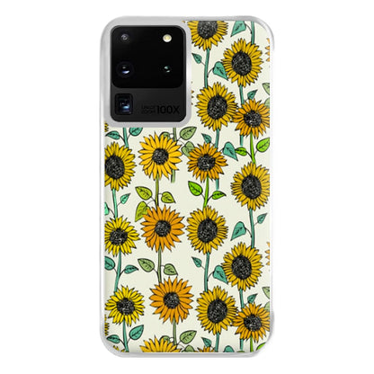 Painted Sunflowers Phone Case for Galaxy S20 Ultra