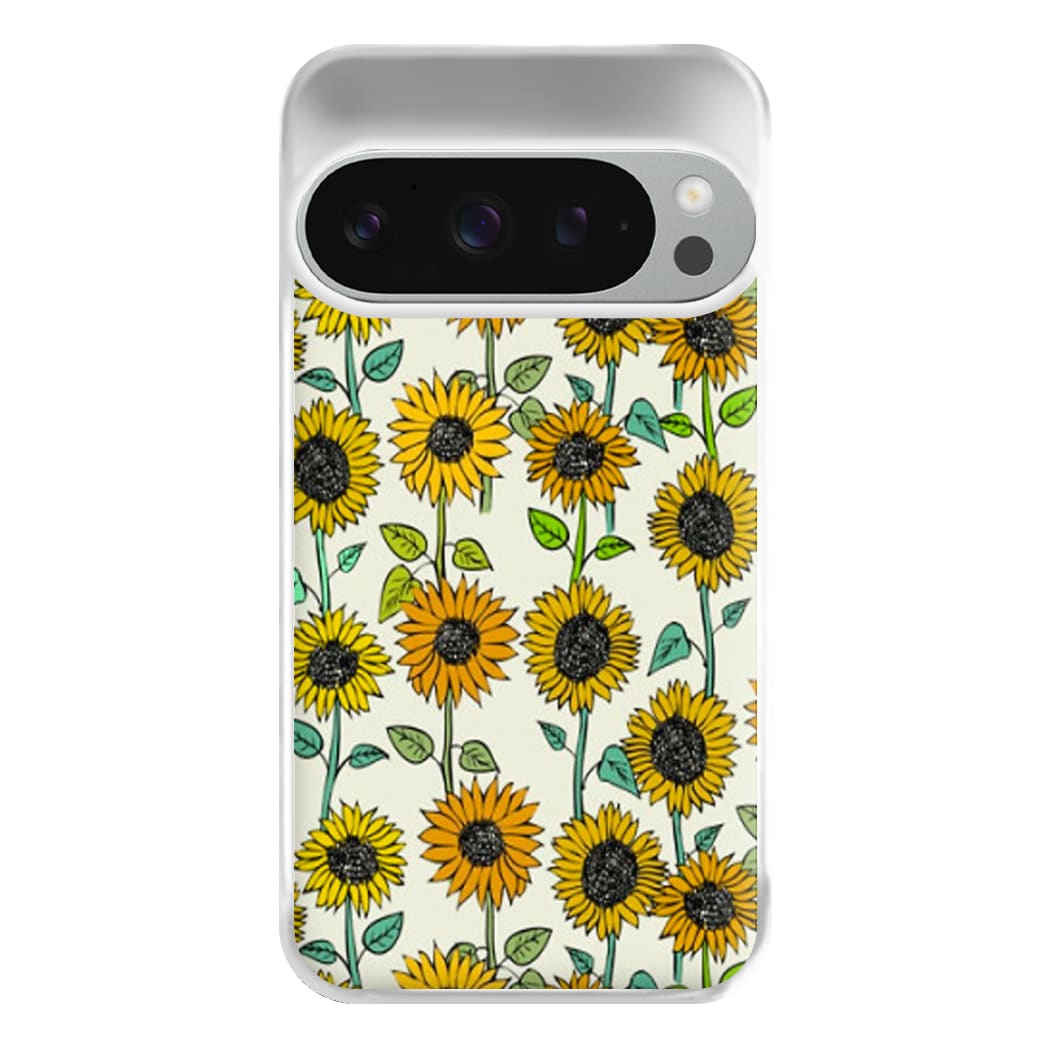 Painted Sunflowers Phone Case for Google Pixel 9 Pro XL