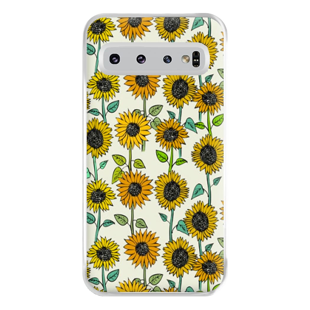 Painted Sunflowers Phone Case for Galaxy S10 Plus