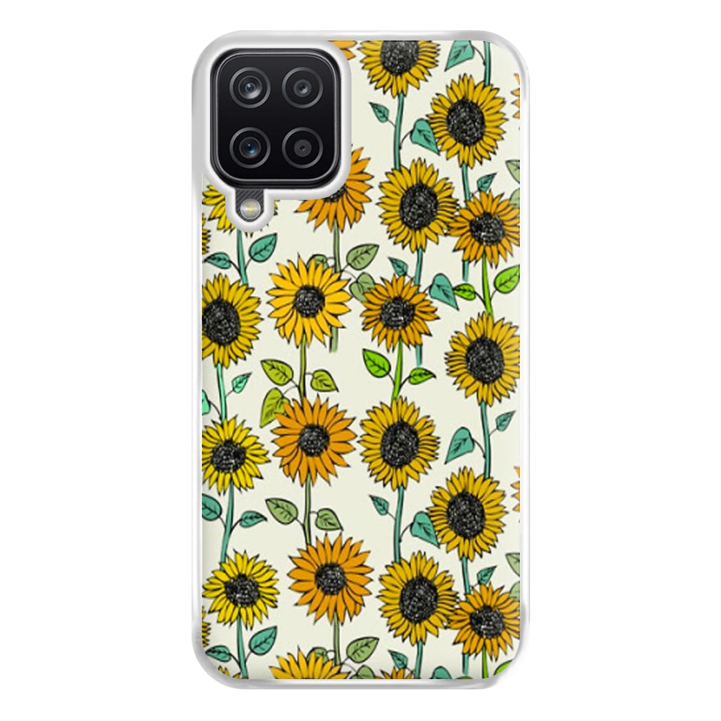 Painted Sunflowers Phone Case for Galaxy A12