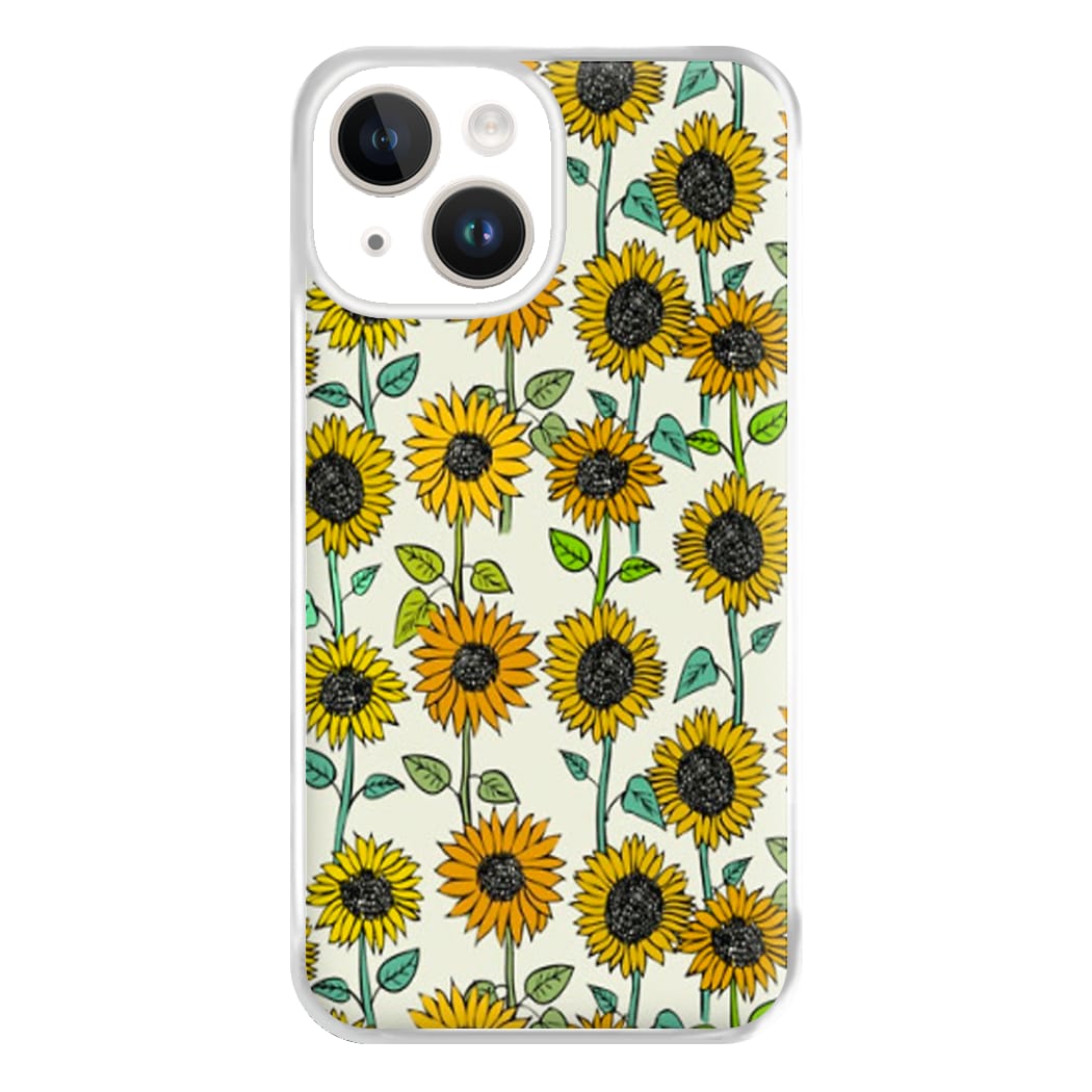 Painted Sunflowers Phone Case for iPhone 14