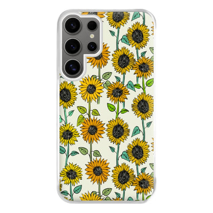 Painted Sunflowers Phone Case for Galaxy S24 Ultra