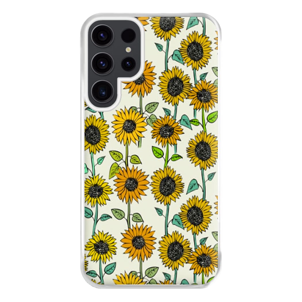 Painted Sunflowers Phone Case for Galaxy S23 Ultra