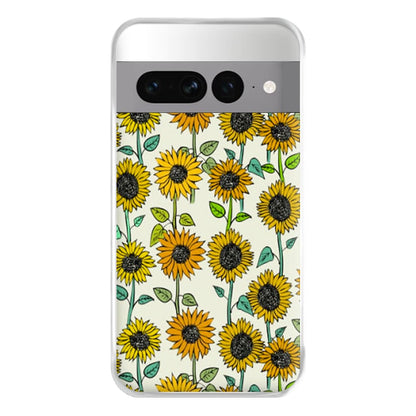 Painted Sunflowers Phone Case for Google Pixel 7 Pro