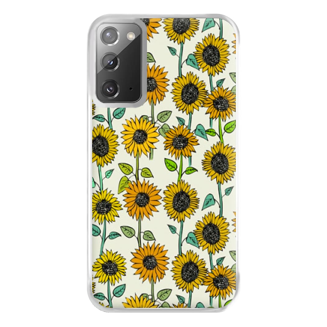 Painted Sunflowers Phone Case for Galaxy Note 20 Ultra