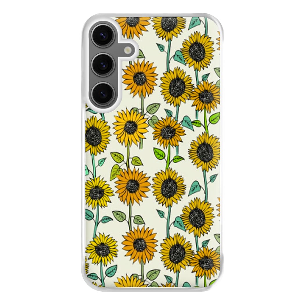 Painted Sunflowers Phone Case for Galaxy S24FE