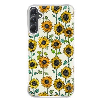 Painted Sunflowers Phone Case for Galaxy A34