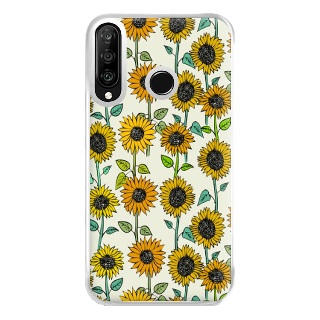 Painted Sunflowers Phone Case for Huawei P30 Lite