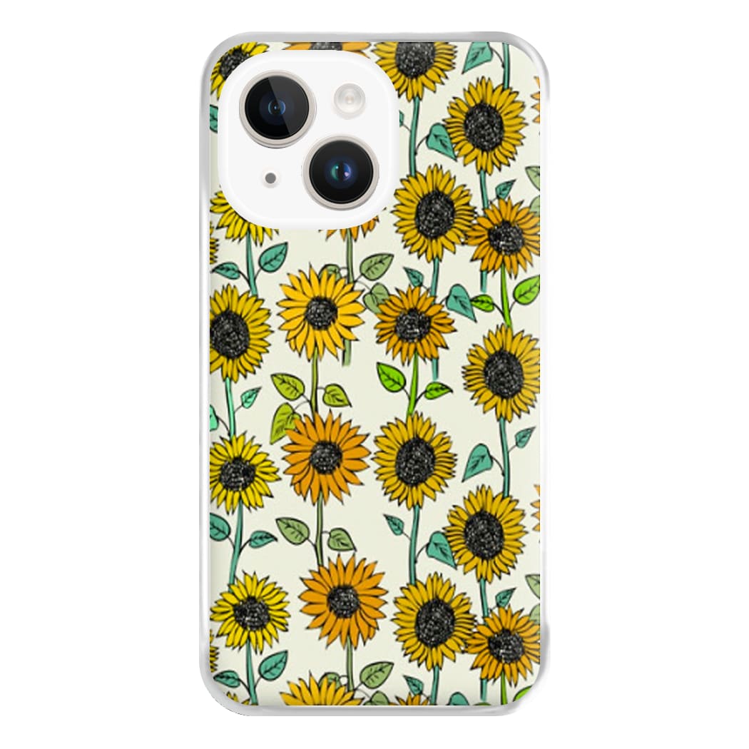 Painted Sunflowers Phone Case for iPhone 14 Plus