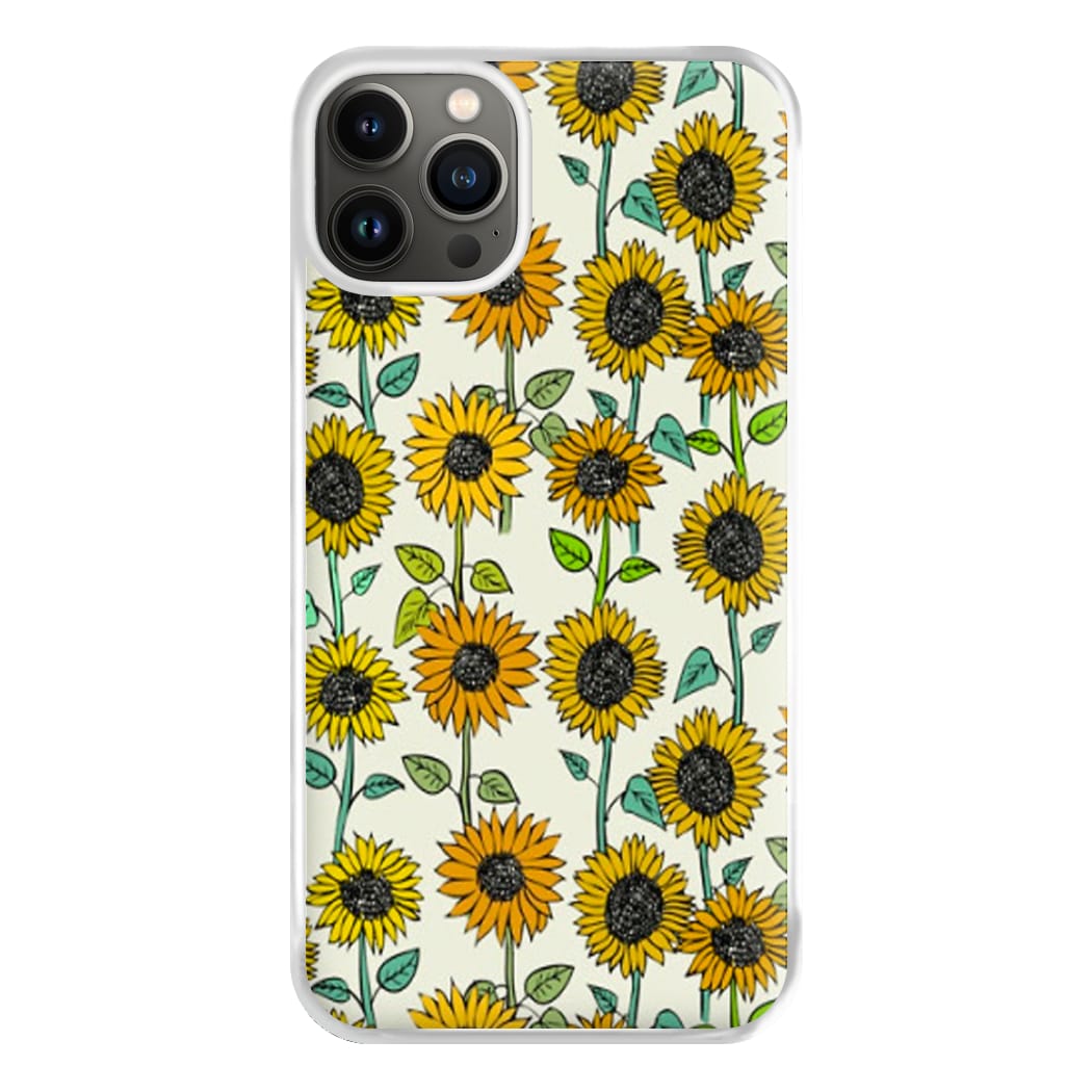 Painted Sunflowers Phone Case for iPhone 13