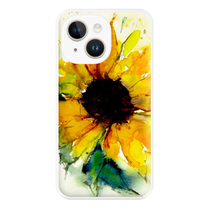 Watercolour Sunflower Phone Case for iPhone 14 Plus